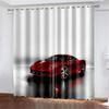 3D Luxury Sports Car Series Living Room Bedroom Home Decoration Sunshade Curtains 2 Panels of Hook Punch