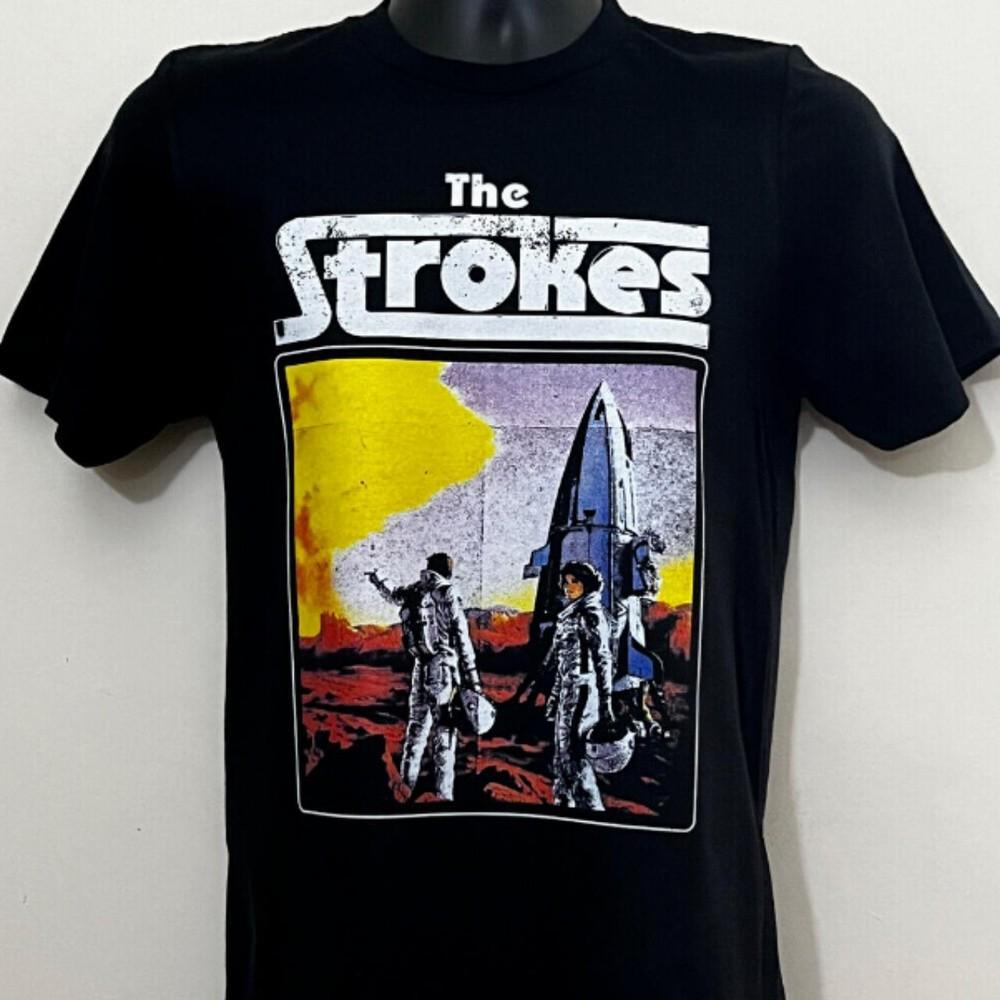 Retro The Strokes Band Tshirt Rock Music Style Unisex Tshirt Reprint KH9117 Unisex T-Shirt XXXL