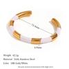 MamacitaSlay Damenschmuck Massives Segment Gebackene Farbe Armband Hochwertiges Damen Edelstahl Gebackene Farbe Armband