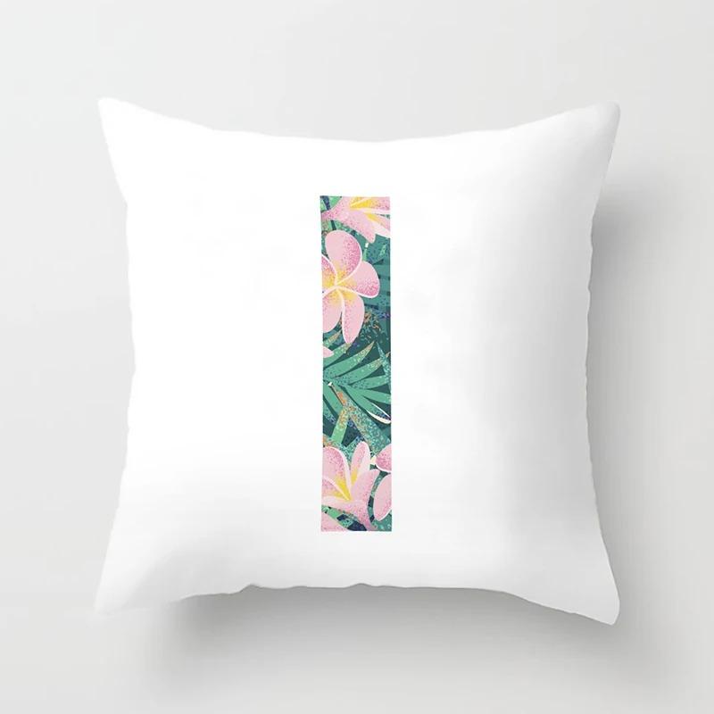 

Роскошная наволочка для дома, квадратная наволочка для офиса, украшение, простой цветочный узор с английскими буквами 40x40cm