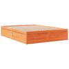 Vidaxl Bed Without Mattress, Waxed Brown, 140X200 Cm, Pine Wood