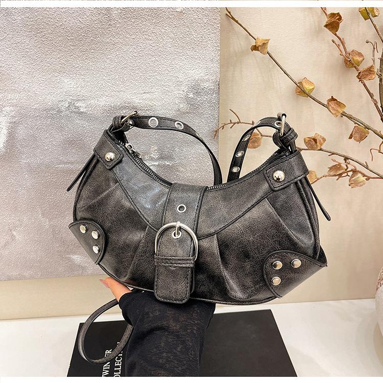 

Трендовая универсальная сумка через плечо, новая повседневная сумка-мессенджер в стиле локомотива Spice Girls, персонализированная ретро портативная сумка под мышкой чёрный