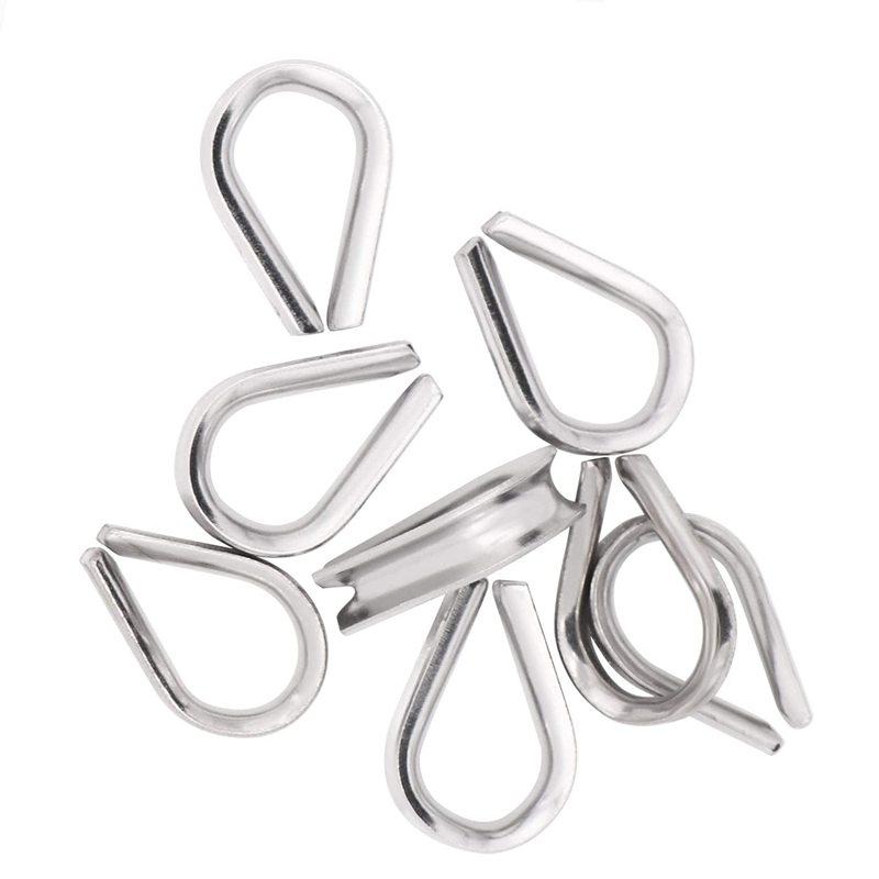 2mm 3mm 4mm 5mm 6mm 8mm 10mm Stainless Steel 304 Cable Wire Rope Thimbles 2mm