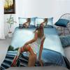gift Bikini Bedding 3D Printing Beauty Quilt Cover Pillowcase 3/2 Family Bedroom Bedding Set Single Bed Full Size Men's Home Decoration