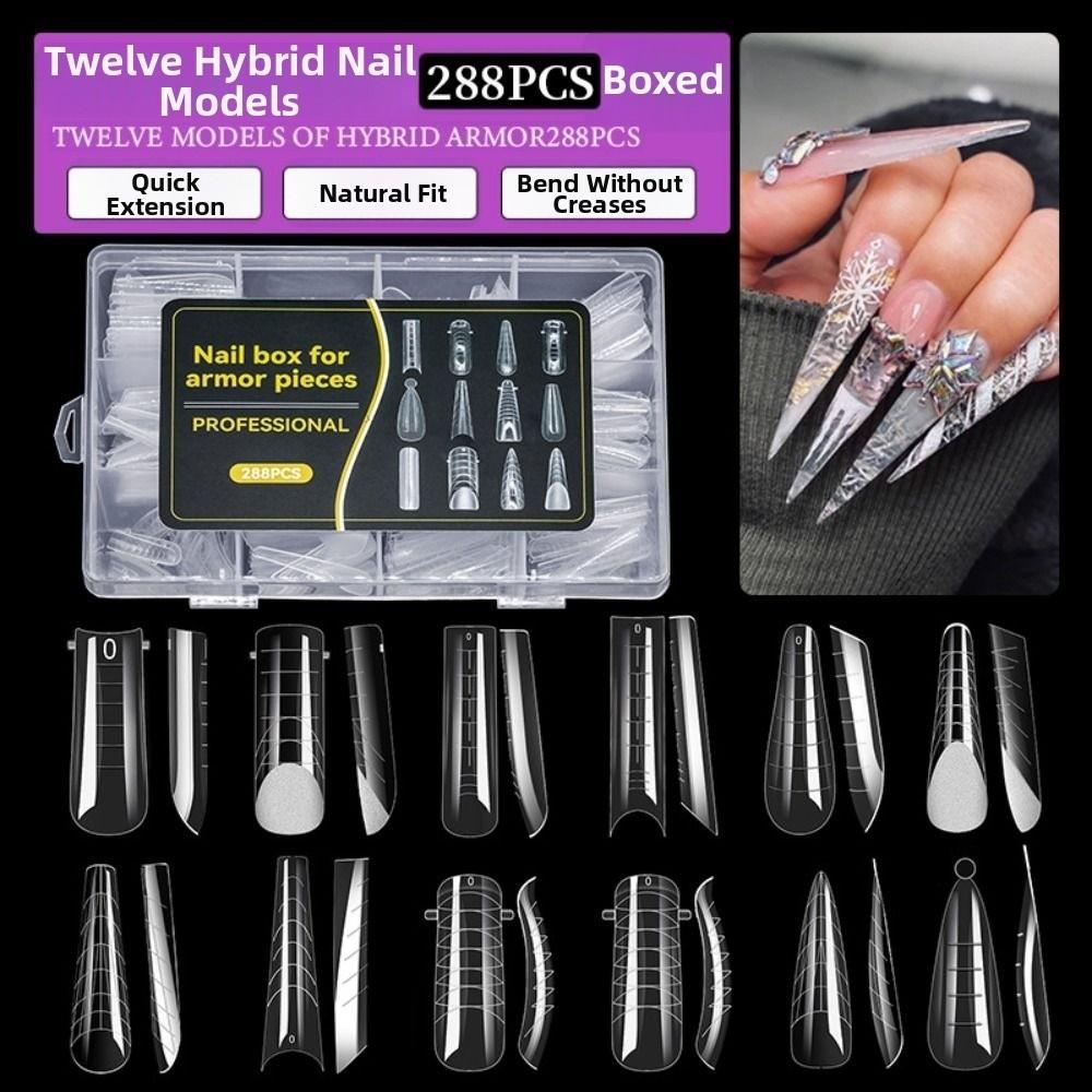 Pointed/Trapezoidal Nails Gel Extension Molds Clear Forms French Nail Molds Gel Extension
