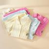 [Short] Summer pajamas women's new% cotton cartoon cardigan double-layer yarn loungewear set