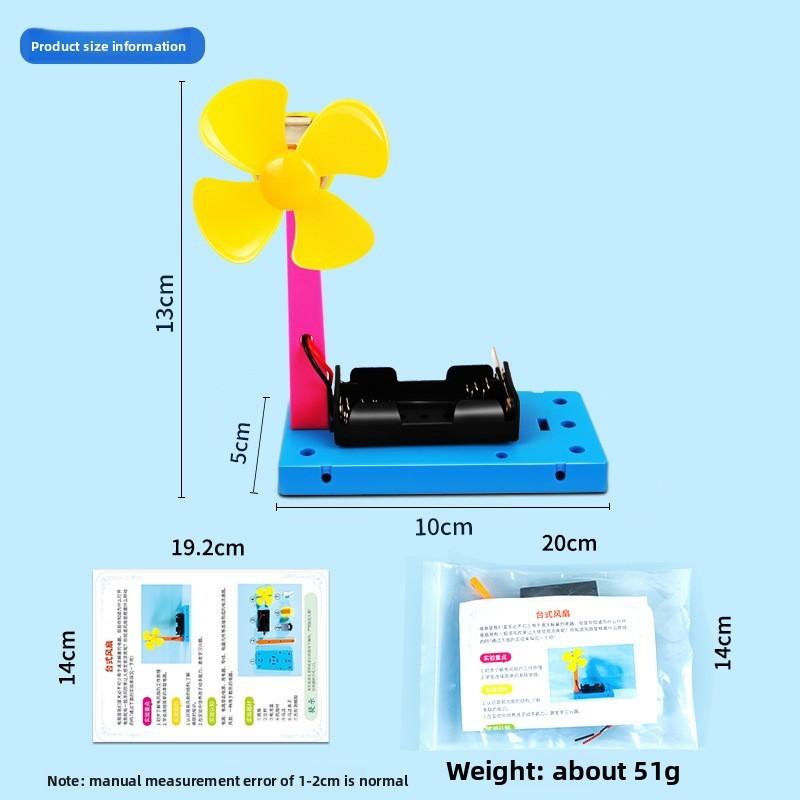 Wissenschaftsexperiment DIY Schreibtischventilator aus ABS-Material für STEM-Kinder Lernspielzeug