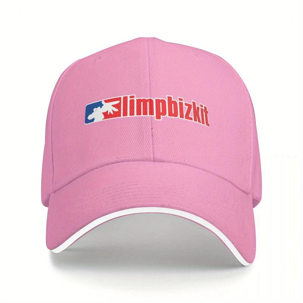 Limp Bizkit Rapcore Beyzbol Şapkası - Erkek, kadın ve çocuklar için gündelik unisex şapka - Kırmızı/beyaz/mavi süslemeli siyah