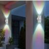 Motion Sensor LED Wall Light RGB Rechargeable Double-head Magnetic Spotlight for Bedroom Hallway Stair Ambient Lighting