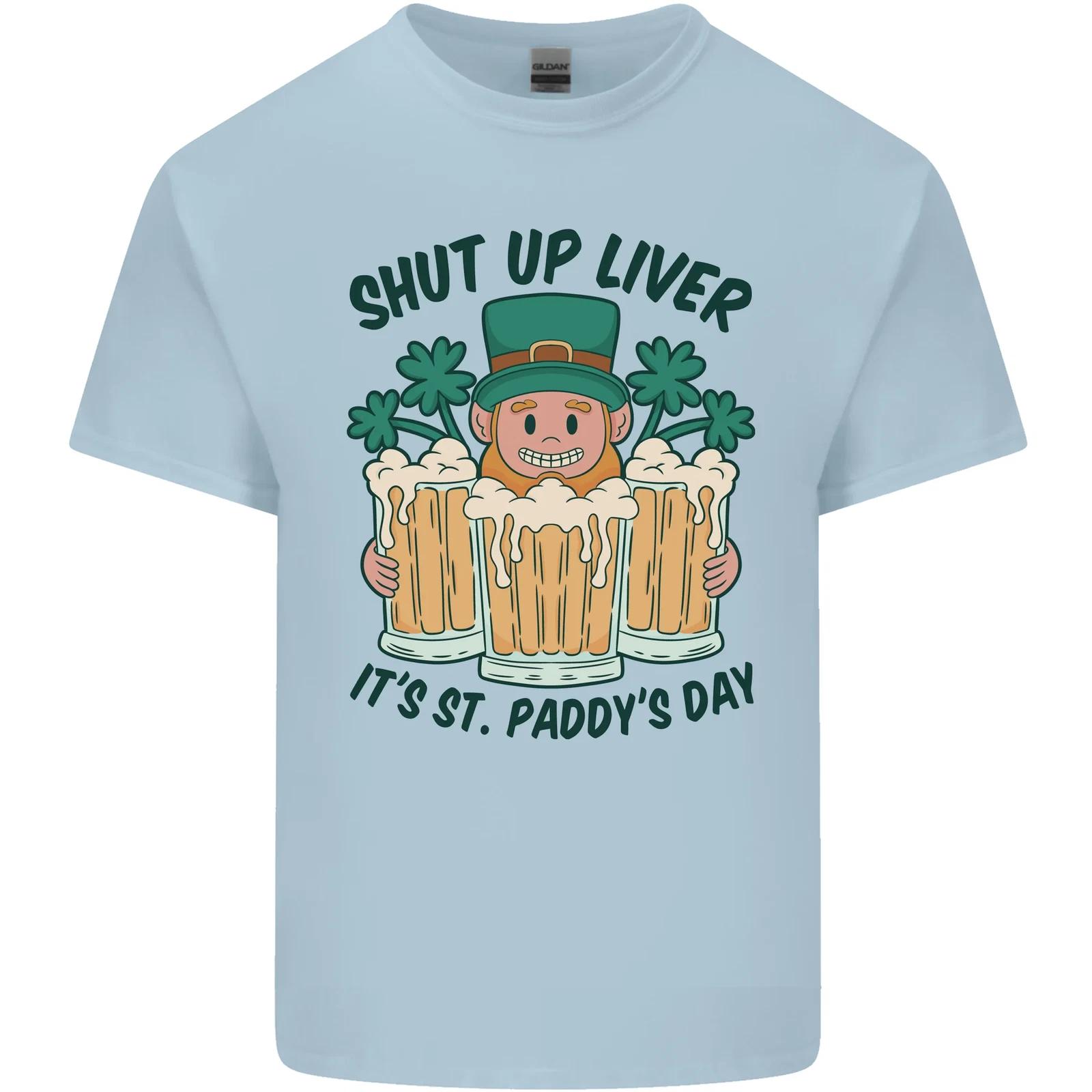 St Patricks Day Shut Up Liver Beer Alcohol Funny Kids T-Shirt Childrens 4XL