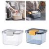 Rice Storage Bin Sealed Bulk Food Transparent for Cereal White