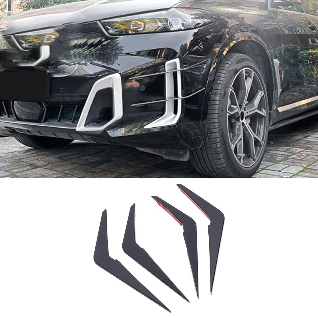 4 Stuks Voorbumper Zijventilatie Sierkap Canard Mistlicht Frame Canard Vervanging voor X5 G05 LCI M Sport 2023 en Later