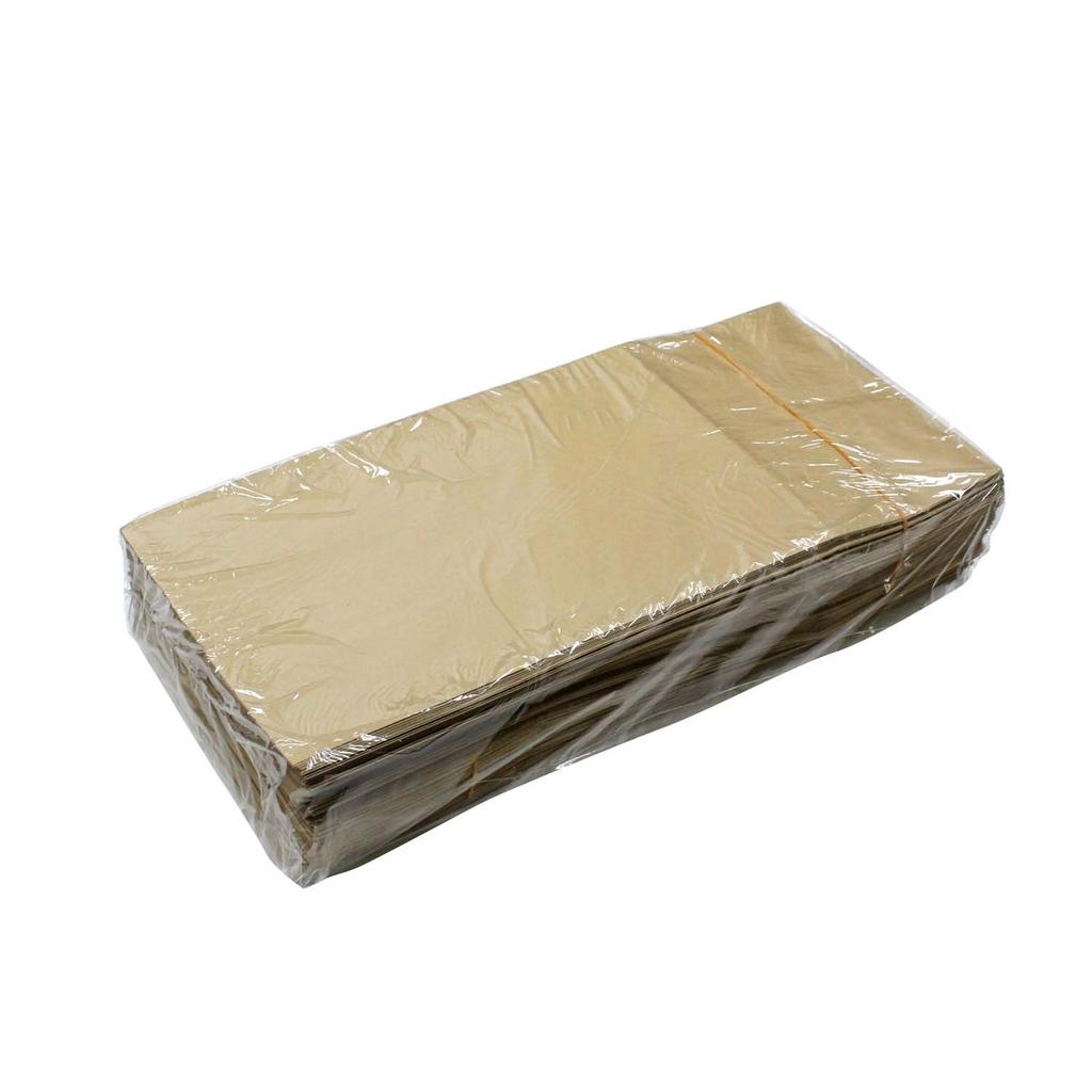 Shimojima Heiko Paper Square Bottom Bags 100 Pieces Bags, No. 20, Kraft, 21x13x40cm,