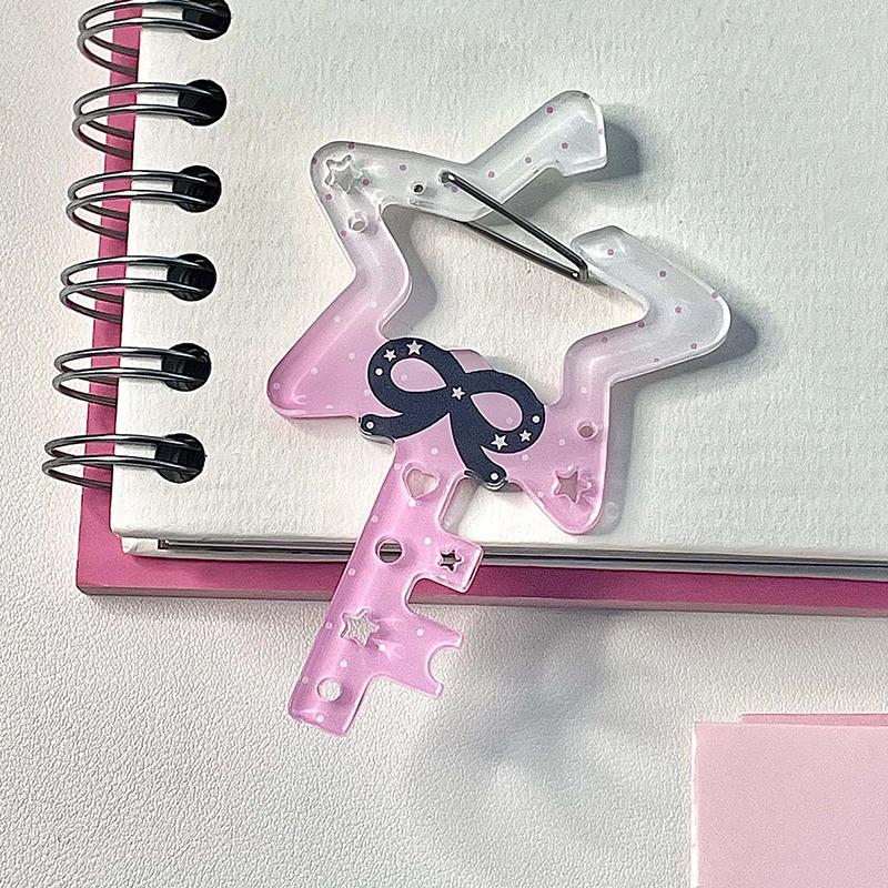 1PC DIY Accessories Cute Ornament Bag Charms Bag Pendants Clear Acrylic Keychain Funny Keyring Y2K Pendants Creative Multicolor