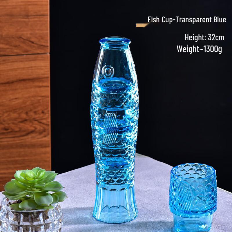 Набор стеклянных чашек с кои ZISIZ