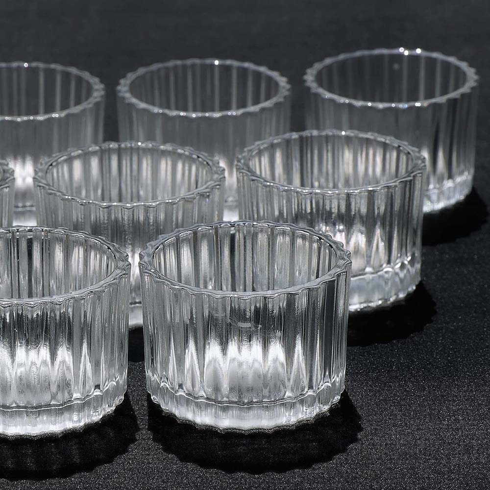 Teelicht Kerzenhalter für Hochzeitsdekoration, Klare Glas Kleine Votivkerzenhalter Haus Tischmittelstücke Geburtstagsparty