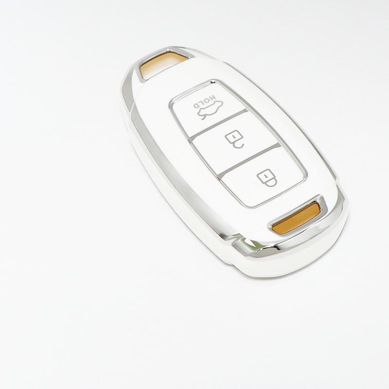 3/4/5 Buttons For Hyundai Encino Kona Solaris Azera Grandeur Elantra Santa I30 Ix35 Accent Fe Shell Fob Tpu Car Key Case Cover