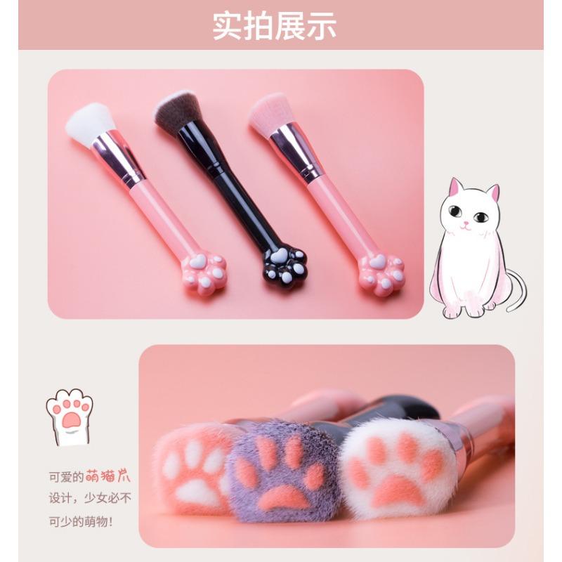 Cute Cat Paw Foundation Brush Soft Bristles Portable Makeup Tool
