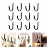 12Pcs Coat Hook Wall Mounted Towel Hanger Screw In Metal Hanger Simple Wall Hook Coat Hanger Hardware Enduring