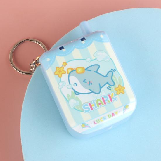 Electric Maze Keychain Toy Sound And Light Interaction Mini Puzzle Game Cute Cartoon Style Portable Decompression Tool Gift for Kids Boys