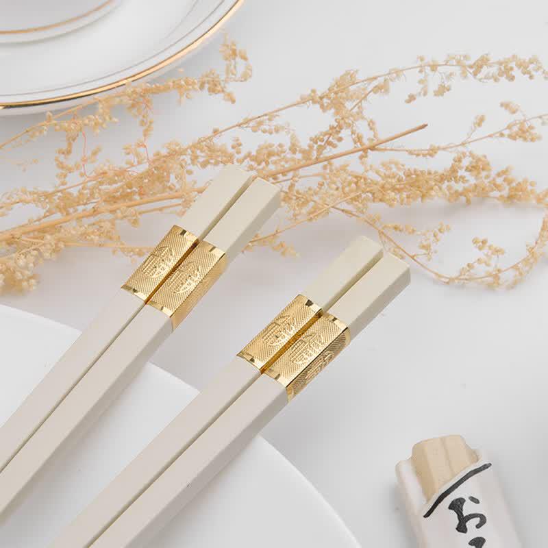 High-Grade Anti-Slip Alloy Chopsticks Set