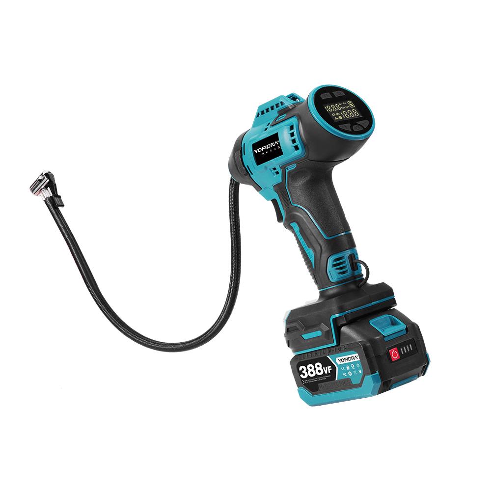 Yofidra 1100kpa Electric Air Pump Cordless Inflatable Pump With Digital Display Portable Car  Pneumatic Tool For Makita 18V Battery