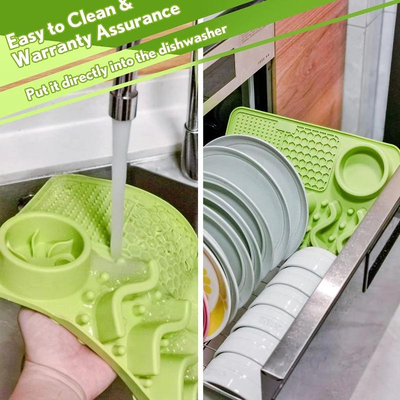 Bite-Resistant Anti-Choking Slow Feeder Silicone Pet Lick Mat Non-Slip Dog Bowl