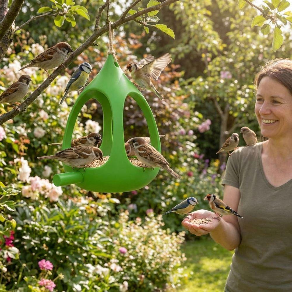 Water-Resistant Bird Feeder House Plastic Feeding Station Hummingbird Feeder  Tree Hanging