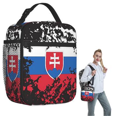 Flag Of Slovakia Slovak Republic Insulated Lunch Bag for Women Kids Portable Food Boxes Thermal Lunch Box Tote