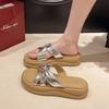 Sandals with skirts are beautiful and cool slippers for women's 2025 summer new French platform slippers for women's summer wear