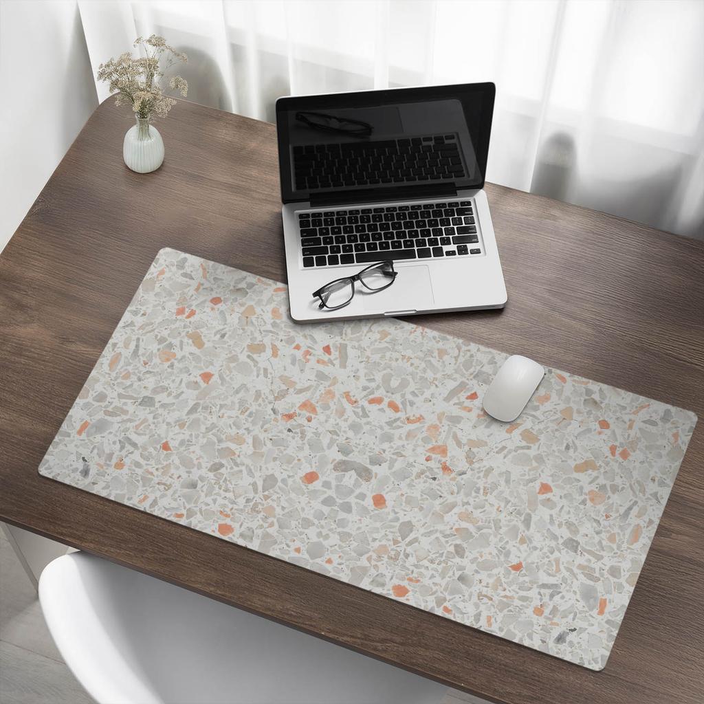 Protective Vinyl Mat For Companies And Offices Terrazzo Symmetrical 100X50 Cm