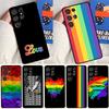 Gay Lesbisk LGBT Regnbåge Pride Mobilskal För Samsung Galaxy S24 Ultra S25 Ultra S9 S10 S20 S21 S22 Plus S23 S24 FE Skydd