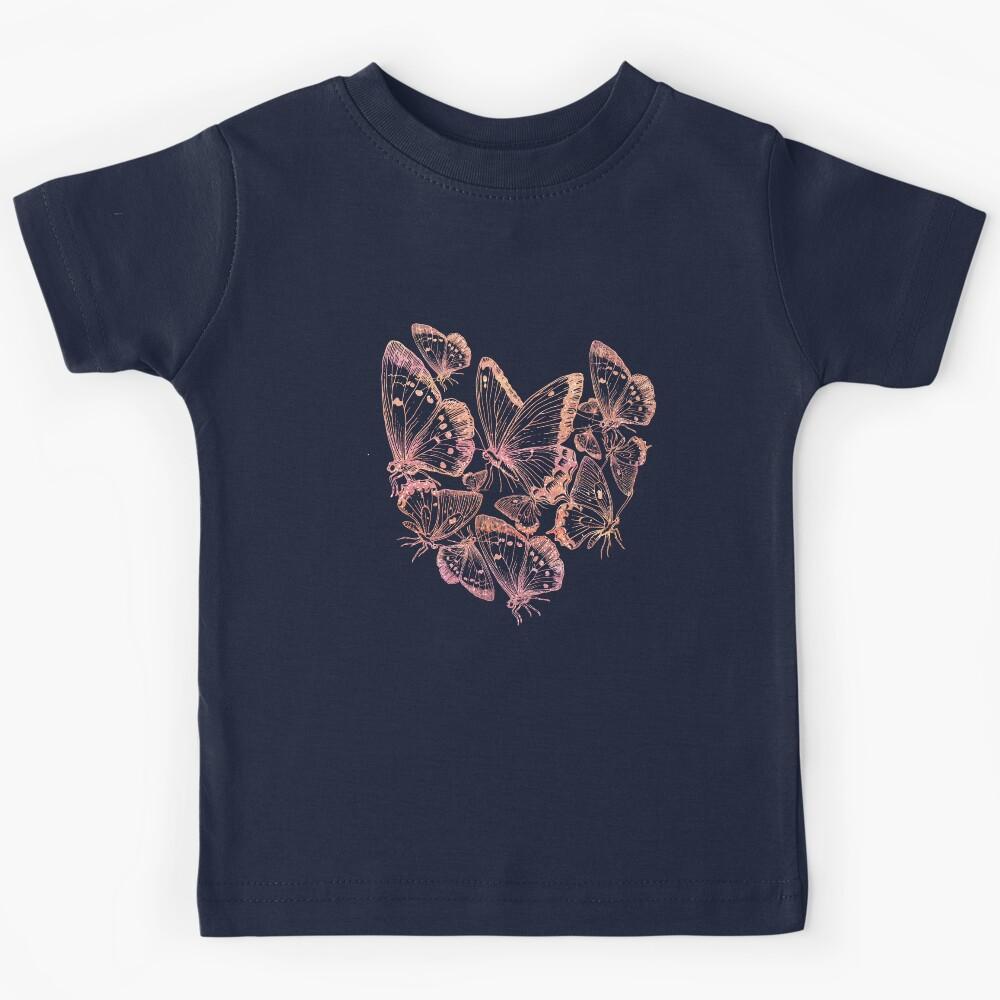 Heart of butterflies - Typography, Funny quotes, Memes, fashion girls, feminist, feminine, girls gang, girly Kids T-Shirt 140
