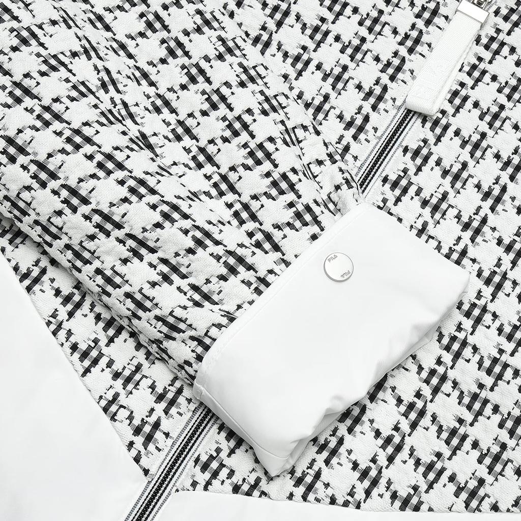 FILA Emerald Color Block Hooded Casual Cotton Jacket Women Jackets F11W414901F-ZA