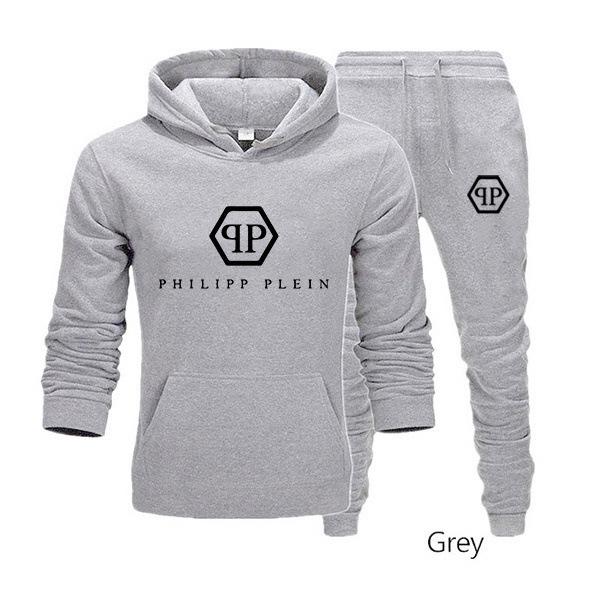 2023 Men's Letter Print Hoodie & Long Pants Sports Set - Autumn Collection