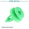 ACROPIX 20pcs Door Trim Panel Bumper Fender Fastener Splash Guard Push Rivet Retainer Clip 8mm Green
