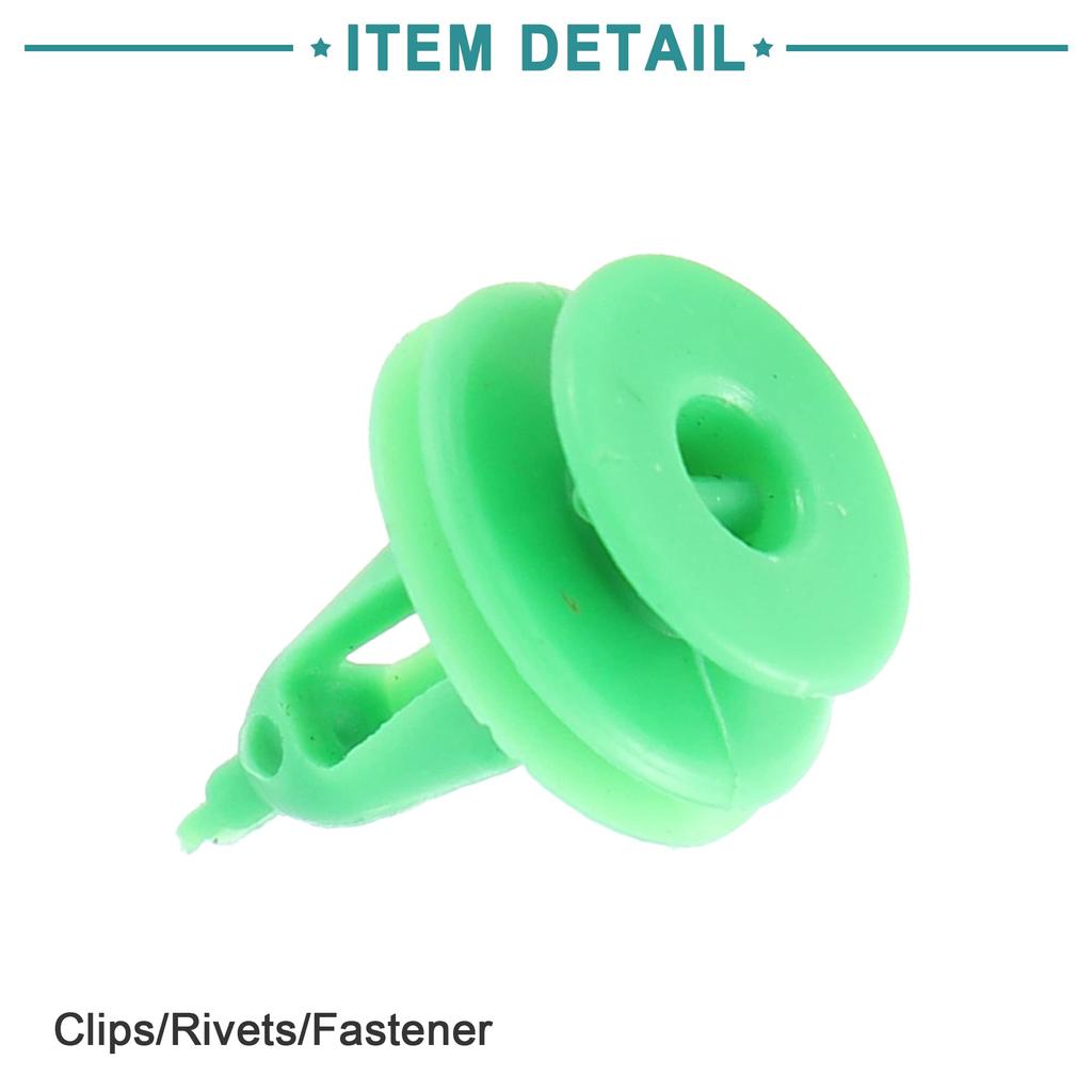 ACROPIX 20pcs Door Trim Panel Bumper Fender Fastener Splash Guard Push Rivet Retainer Clip 8mm Green