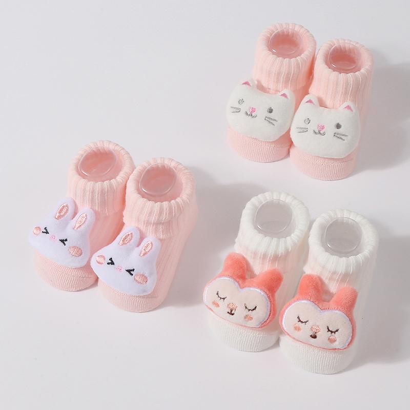 Niedliche Baby Jungen Mädchen Socken Kinder Bär/Panda Neugeborene Günstige Sachen Weiche Socken für 0-6 Monate Bebe Kleinkind Kurze Bodensocken