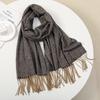 Marke Warmer Karomuster Kaschmir Poncho Schal Schal Luxuriöser Druck Dicke Pashmina Winterdecke Wickel Bufanda Lässiger Hijab Stolen Echarpe