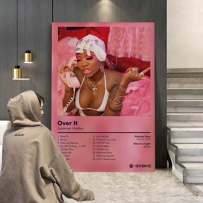 Pop Rap Musik Album Cover Künstler Summer Walker Poster Rapper Hip Hop Rock Still Over It Leinwand Kunst Raum Home Wand Dekor Bild