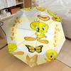 1PC Warner Tweety Bird Automatic Open/Close Umbrella with Windproof, 92-Rib Sturdy Canopy, Durable Ribs1309A