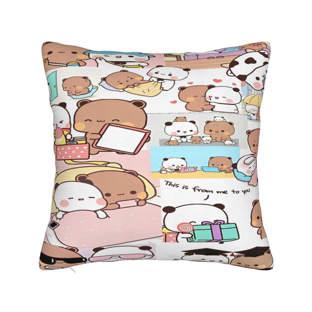 Pillow Case Bubu Dudu Graphic Pillow Cover For Couch Sofa Bedroom Kawaii Pillowcases