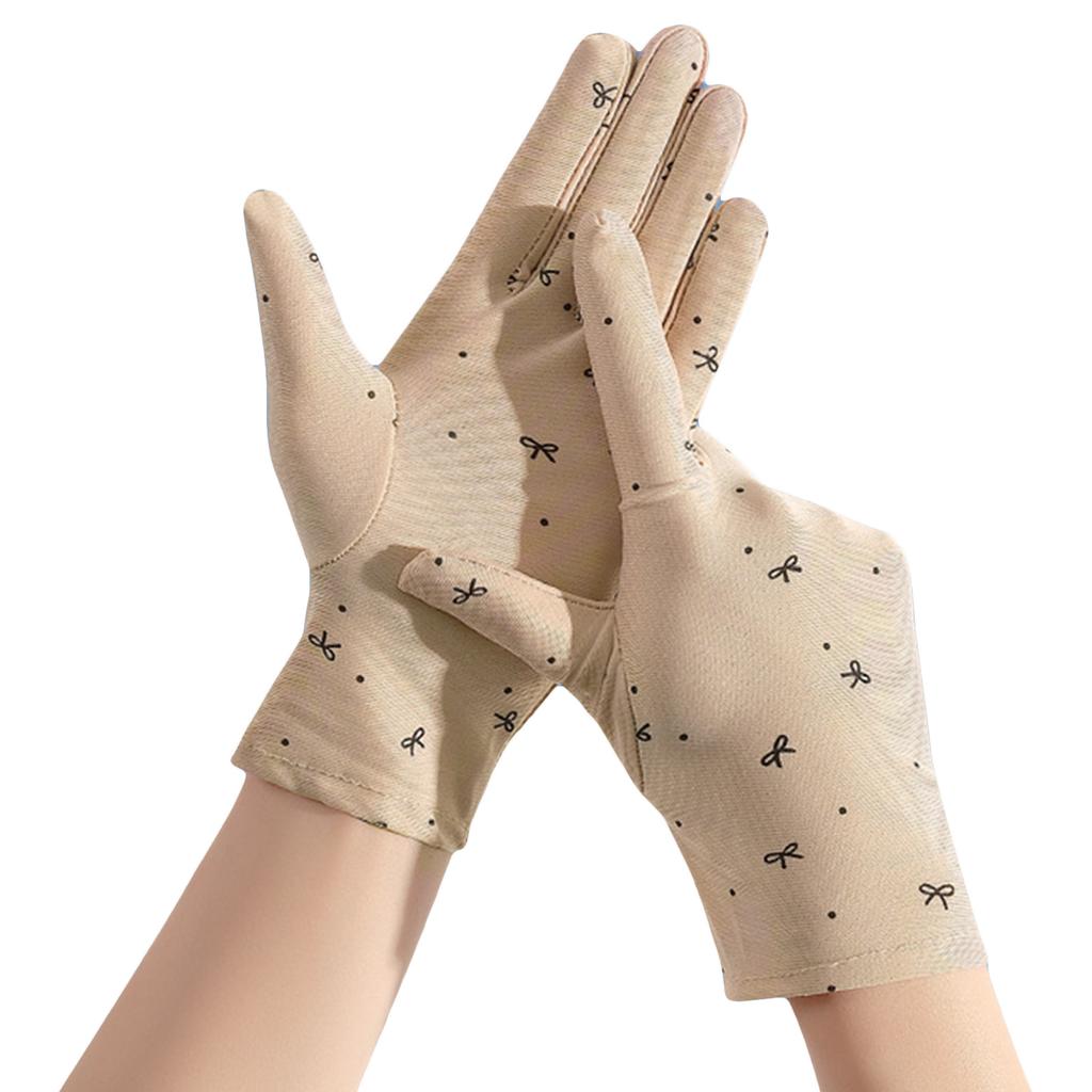 1 Pair Sunscreen Gloves Female Women's Short Spring Summer Cyclist Mittens Breathable Elastic Sun Protection Gloves