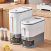 Rice Bucket Sealable Rice Dispenser Large Sealed Grain Container Cereal Organizer Household Cereal Dispenser Bucket With Time