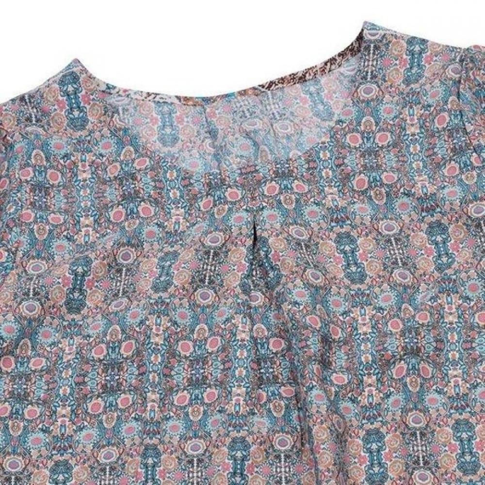 Wakura Lightweight Rayon Border Print Women S dreSS Wgna203w