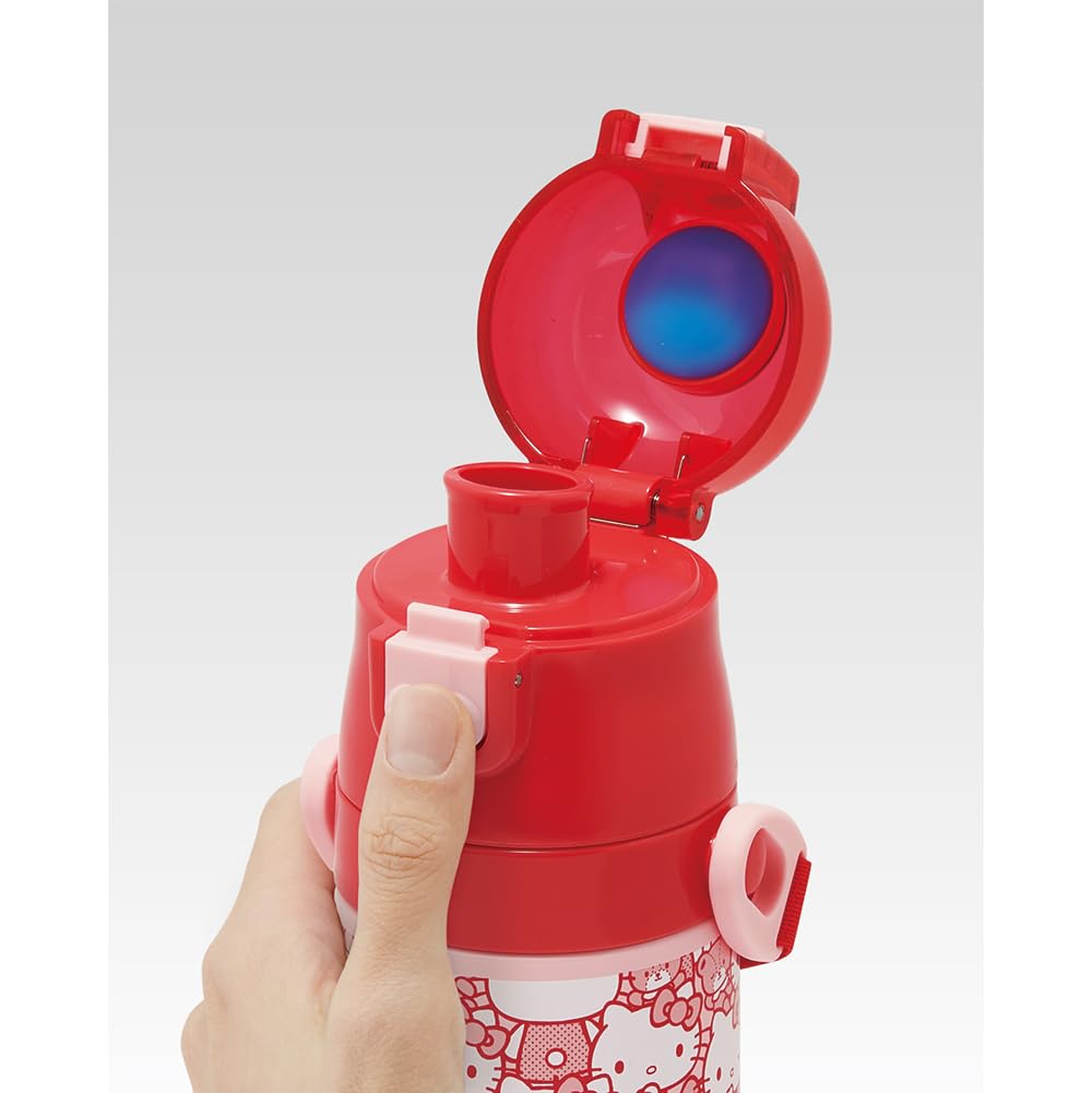 Skater Water 420ml or 350ml Sanrio Hello Kitty Small Stainless Sports Bottle for Kids Children's Bottle, 2-Way, (Direct Drinking) (Cup Drinking),