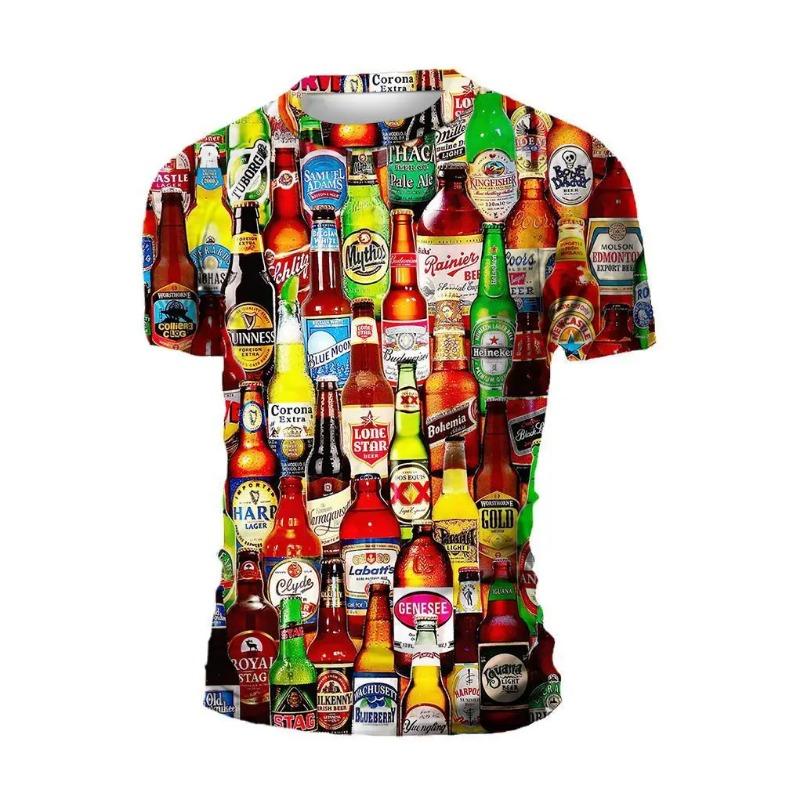 3D Print Badminton Sports T-shirt For Men Summer Short Sleeves Round Neck Funny