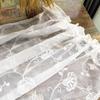Pureaqu Stylish Floral White Cafe Small Lace Room Half Window Living Coffee 1 Width 200cm X Length 50cm Curtains, Short, Window, Curtains, Partitions,