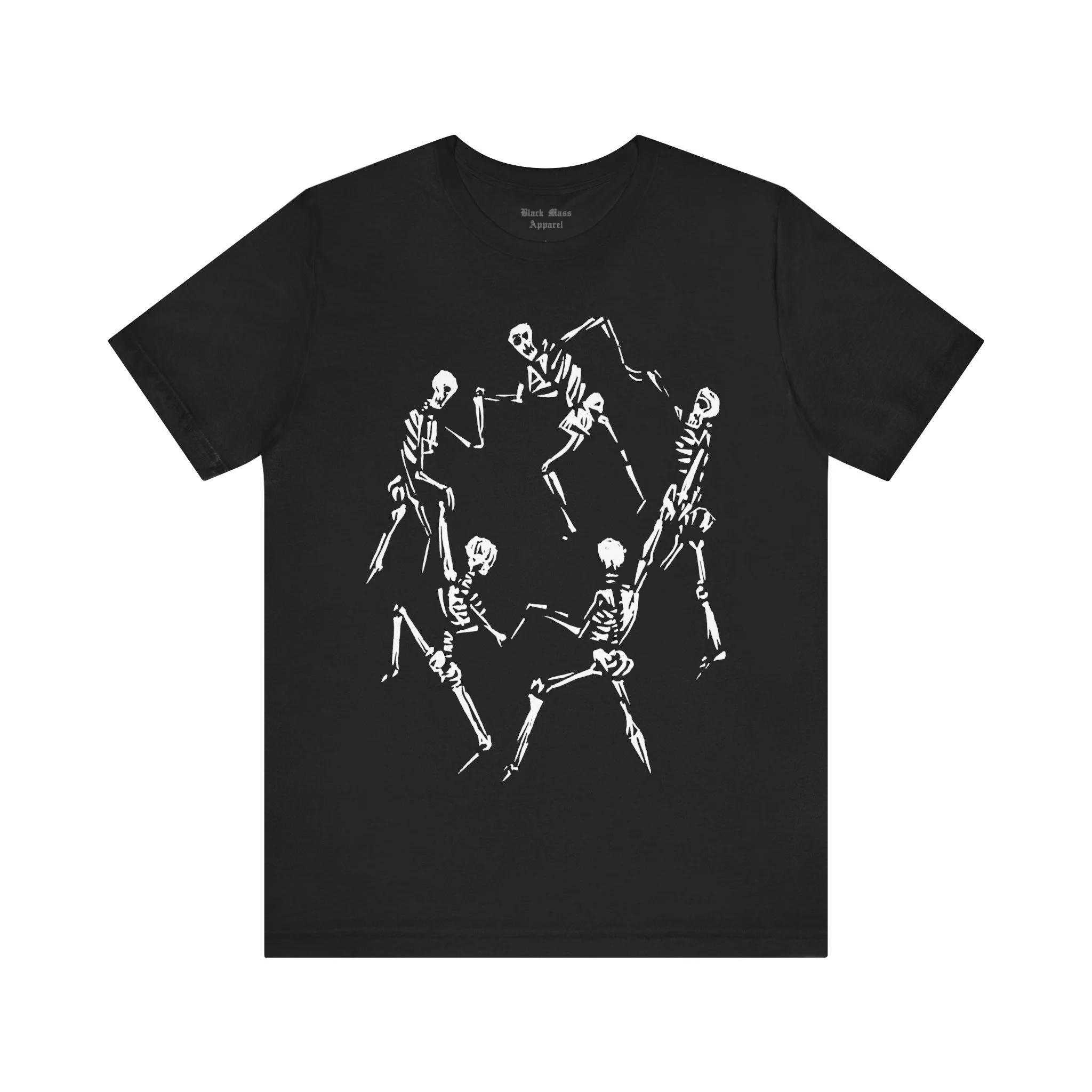 Dancing Skeleton Retro Halloween Retro Horror T-shirt Gothic T-shirt Ghost Season Victor Art Men s and Women s T-shirts S