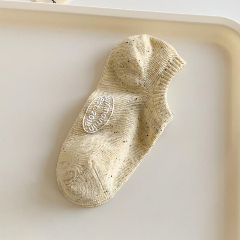 

Весна/Лето 2024 Женские Корейские Носки-Следки с Низкой Посадкой, Силиконовые Нескользящие, Не Сползающие, Дизайн с Буквами. One Size